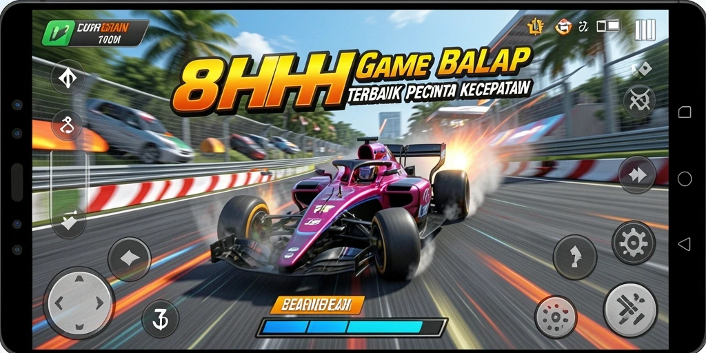 Tampilan gameplay Racing yang seru di 8HHH.