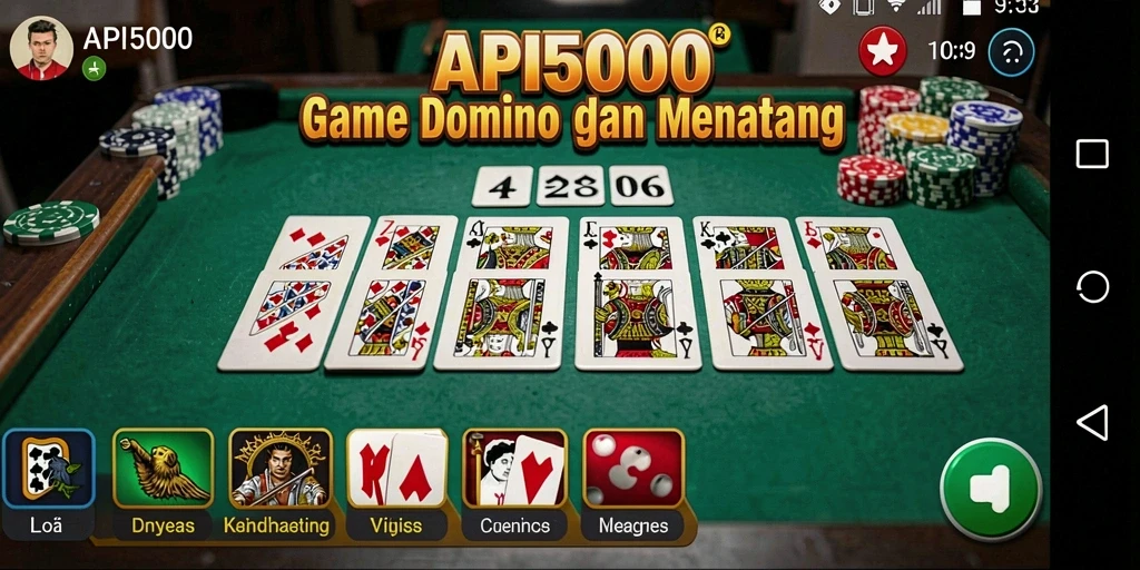 Screenshot gameplay API5000 menampilkan aksi seru permainan Domino.