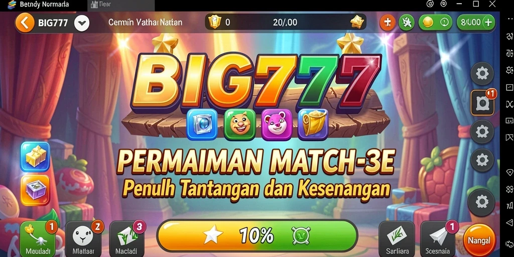 Tangkapan layar menunjukkan gameplay seru dari BIG777 yang menantang.