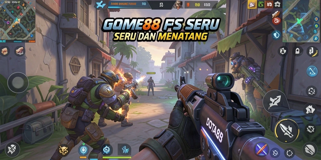 Tangkapan layar DOTA88 menampilkan aksi intens dalam pertempuran FPS.
