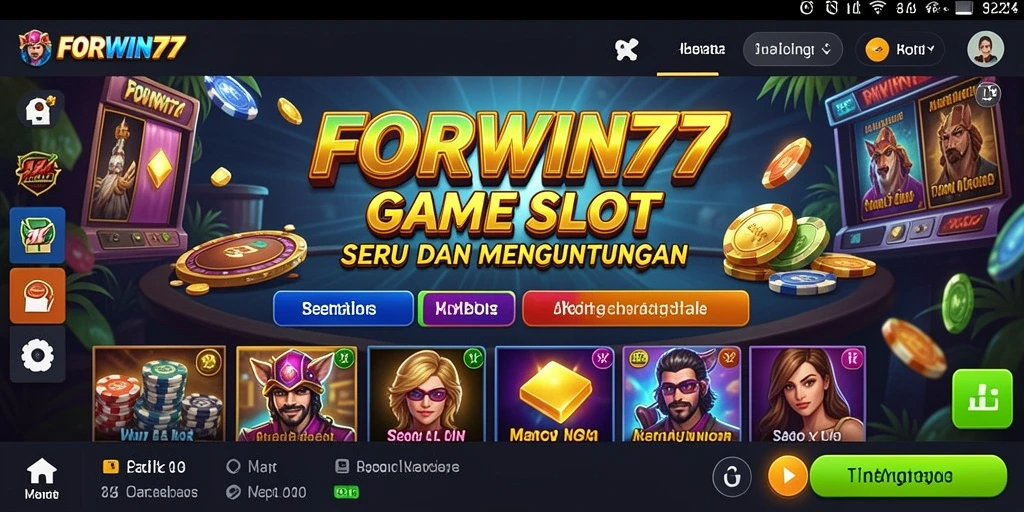Screenshot gameplay FORWIN77 yang menampilkan tema slot menarik.