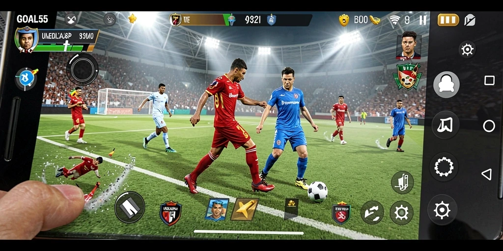 Tampilan gameplay menarik dalam GOAL55 yang memukau.