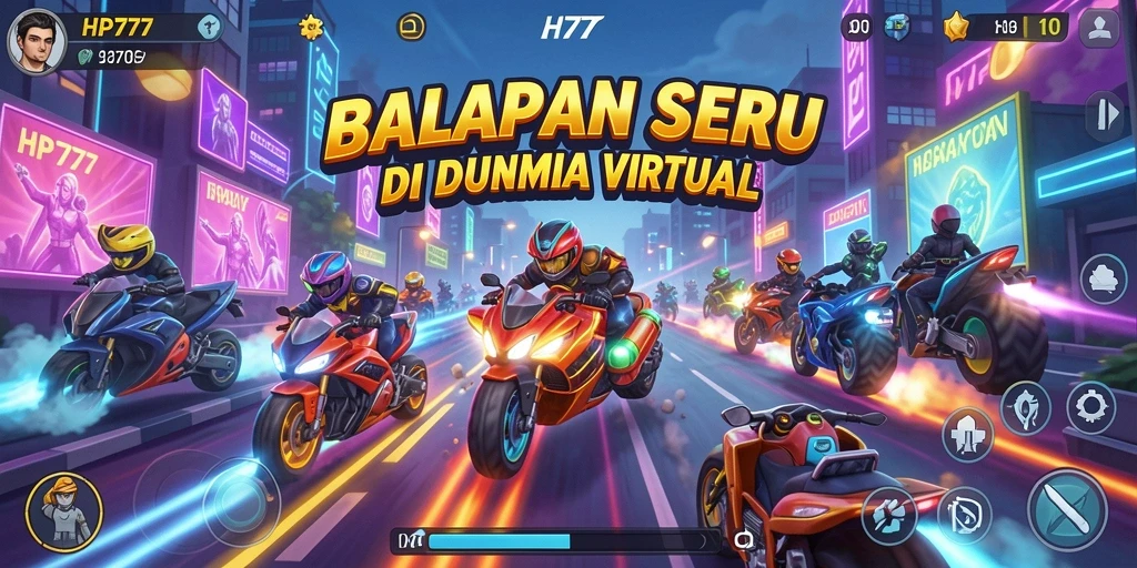 Gameplay balapan seru dan menegangkan di HP777.