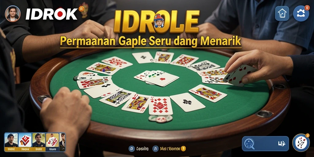 Tampilan permainan Gaple di IDROK yang menarik.