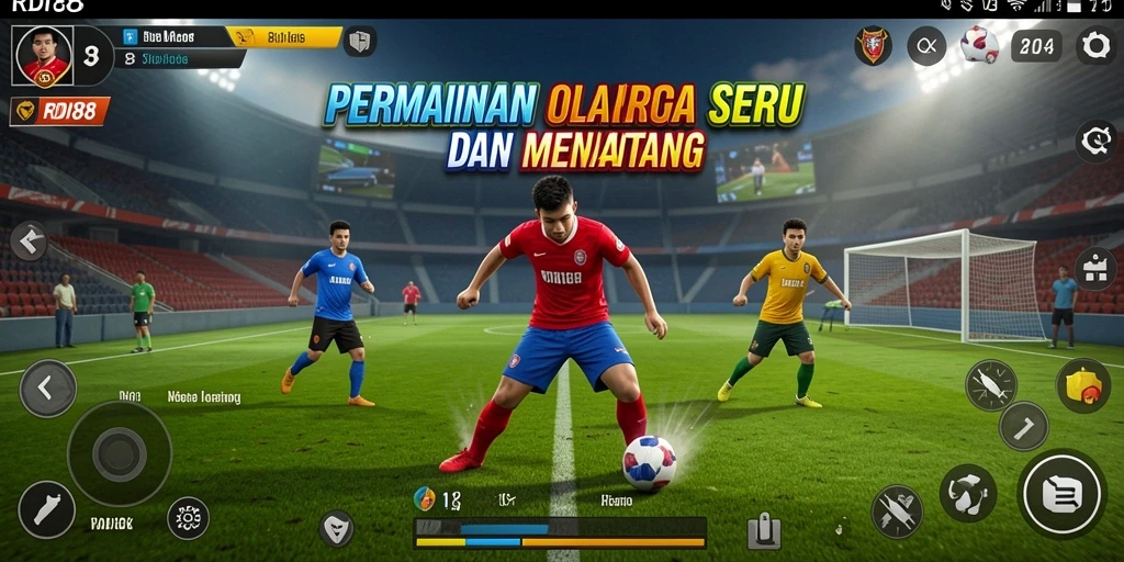 Tampilan utama RDI88 memperlihatkan aksi olahraga yang seru dan mendebarkan.