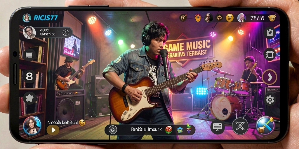Tampilan gameplay RICIS77 yang menggugah semangat bermain musik.