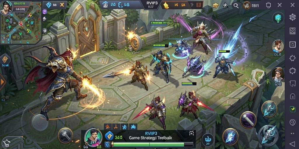 Tampilan menarik dari gameplay SLG RVIP3 yang intens.