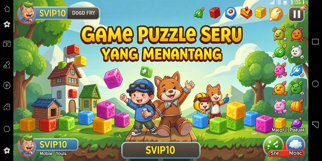 Screenshot gameplay SVIP10 menampilkan tantangan puzzle yang beragam dan menyenangkan.