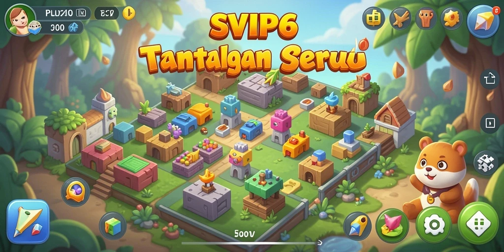 Screenshot gameplay SVIP6 menampilkan berbagai teka-teki yang menantang.