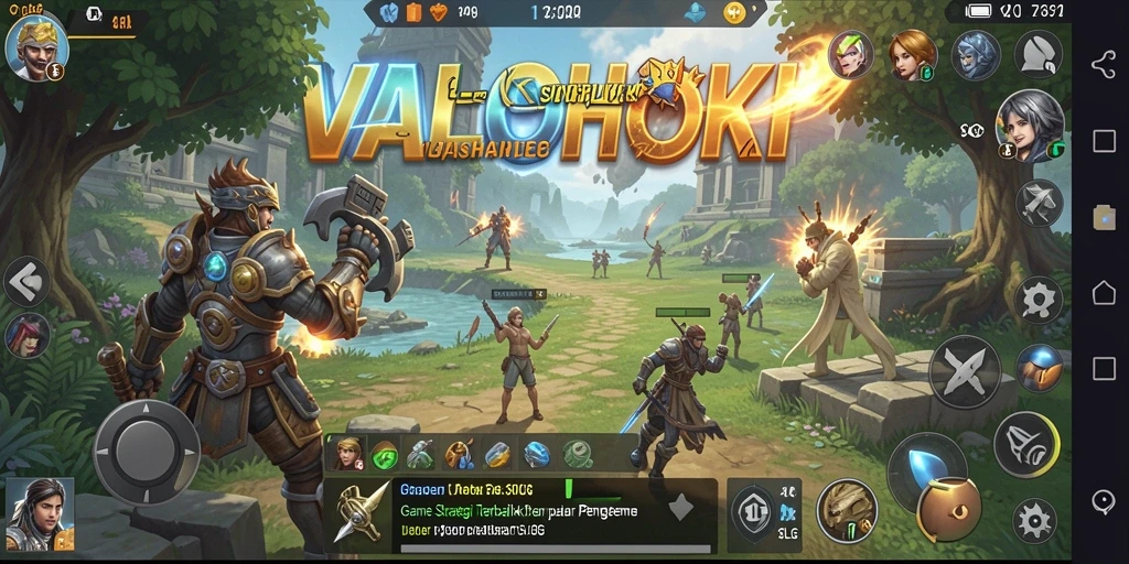 Tampilan dinamis gameplay VALOHOKI dengan strategi mendalam.