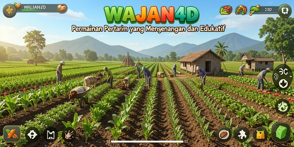 Tampilan menarik dari gameplay WAJAN4D dengan tanaman subur.