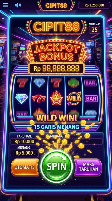 Screenshot aplikasi cipit88 dengan berbagai pilihan menu.